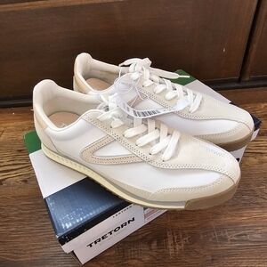 Tretorn White and Tan Sneakers